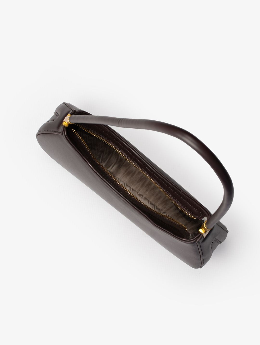 The Gia Small Asymmetric Shoulder Bag - Chocolate