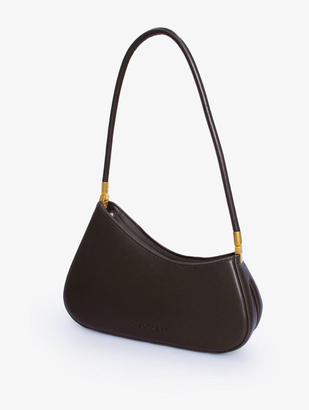 The Gia Small Asymmetric Shoulder Bag - Chocolate