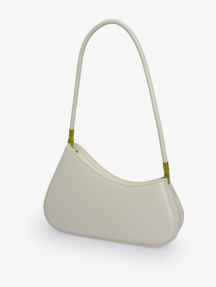 The Gia Small Asymmetric Shoulder Bag - Cream