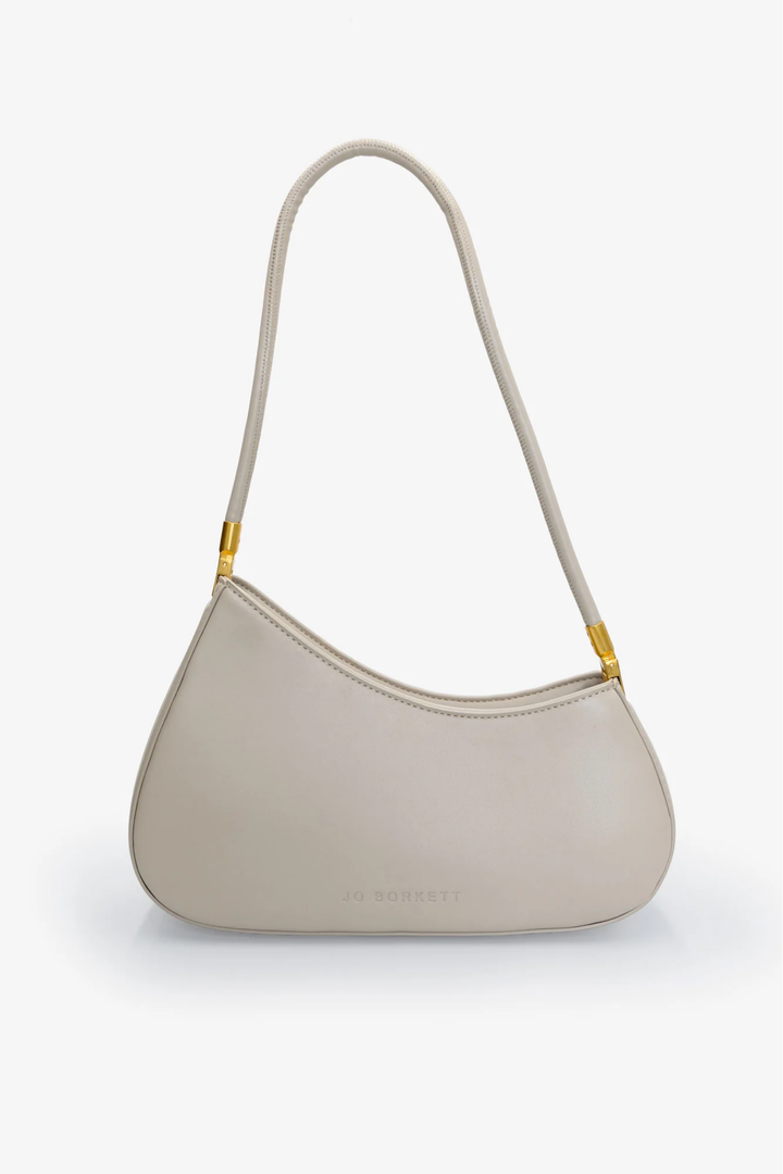 The Gia Small Asymmetric Shoulder Bag - Taupe