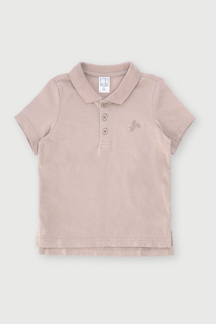 Pre-Boys Short Sleeve Core Golfer - Khaki