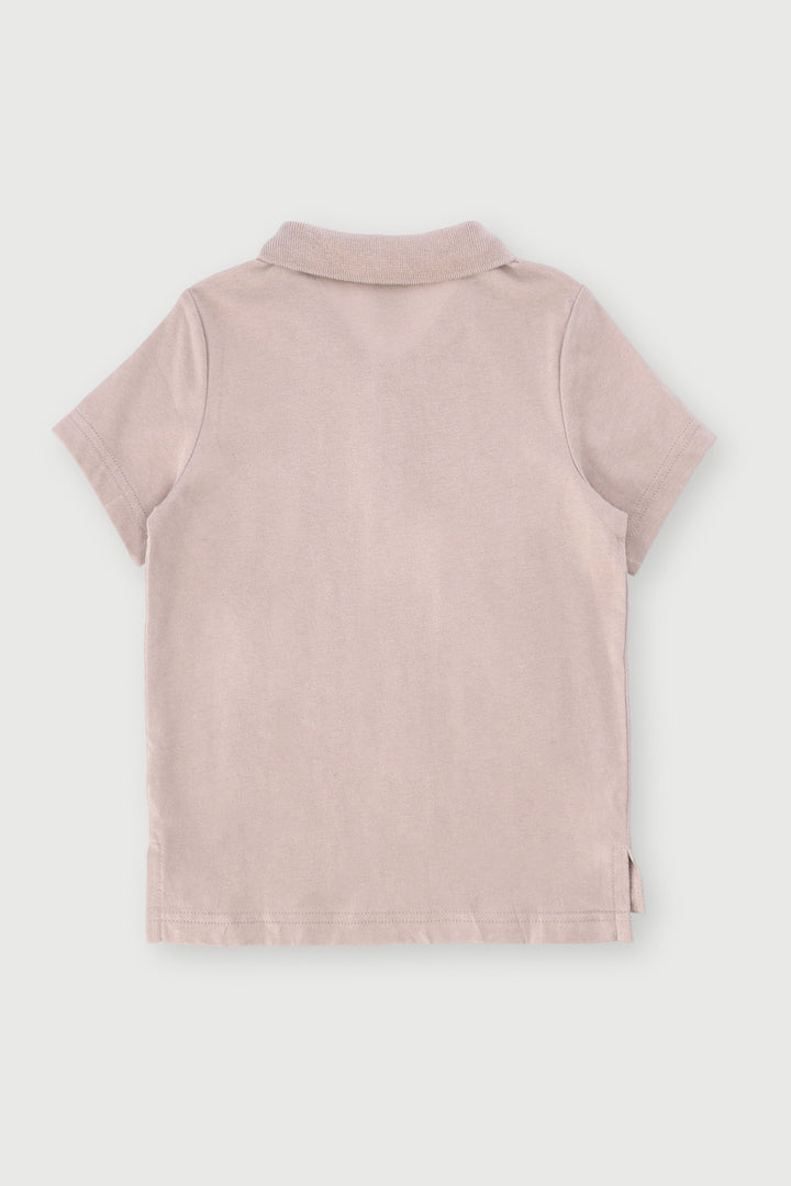 Pre-Boys Short Sleeve Core Golfer - Khaki