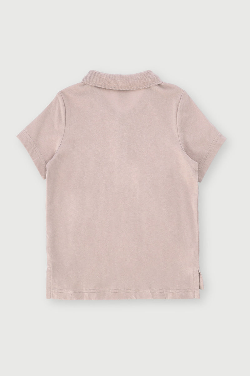 Pre-Boys Short Sleeve Core Golfer - Khaki