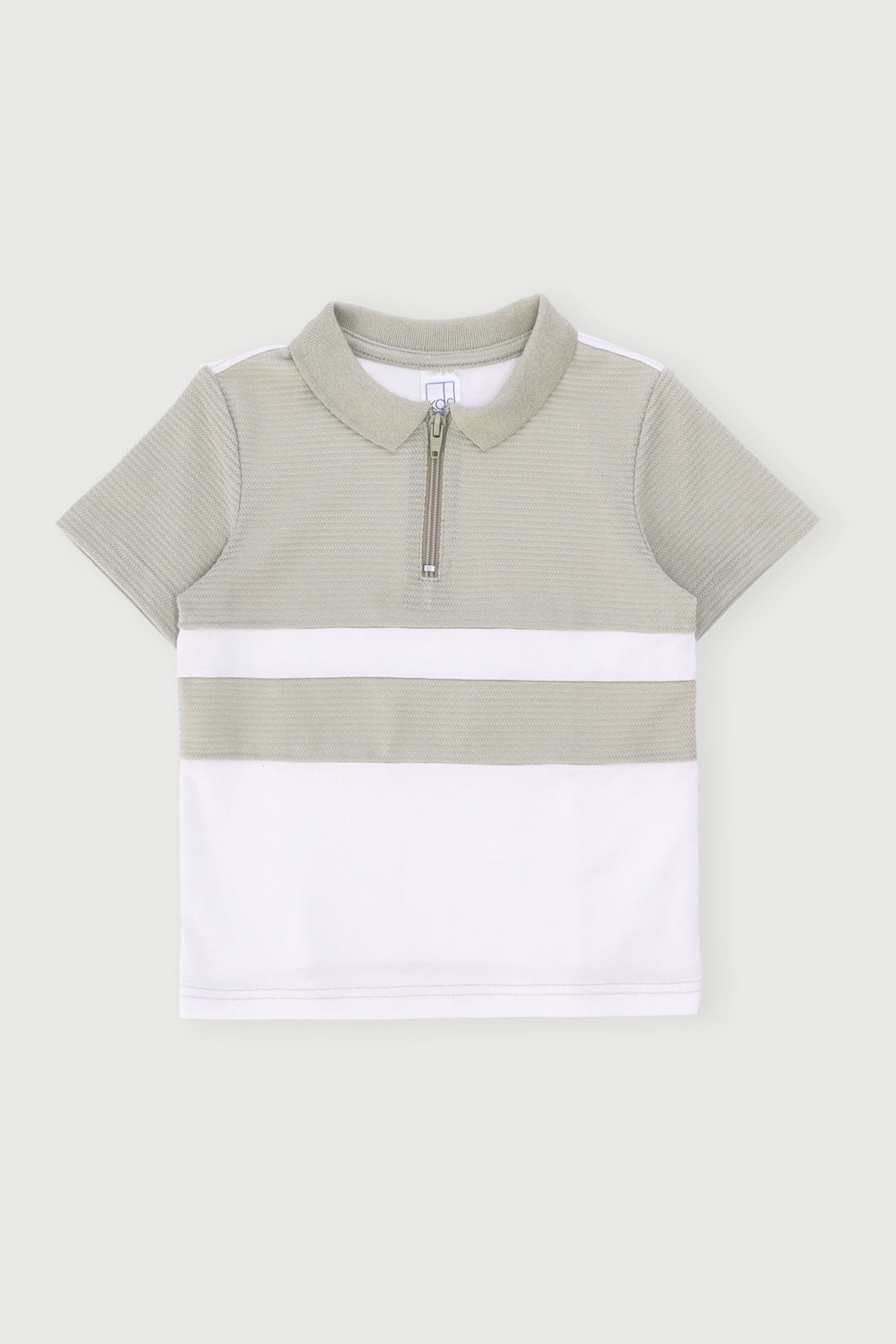 Pre-Boys Quarter Zip Texture Golfer - Multi