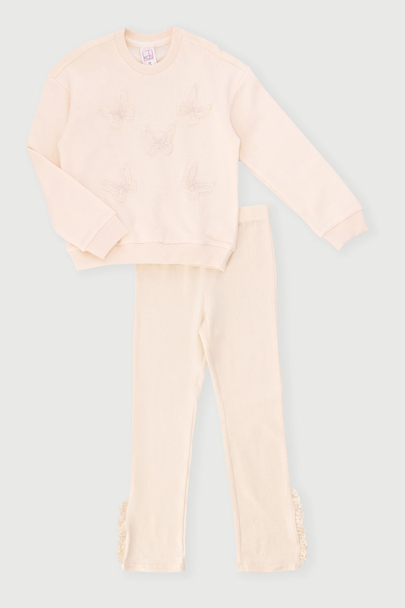 Pre-Girls Butterfly Set - Cream