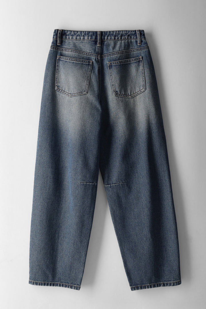 Girls Ripped Balloon Denim - Tea Stain
