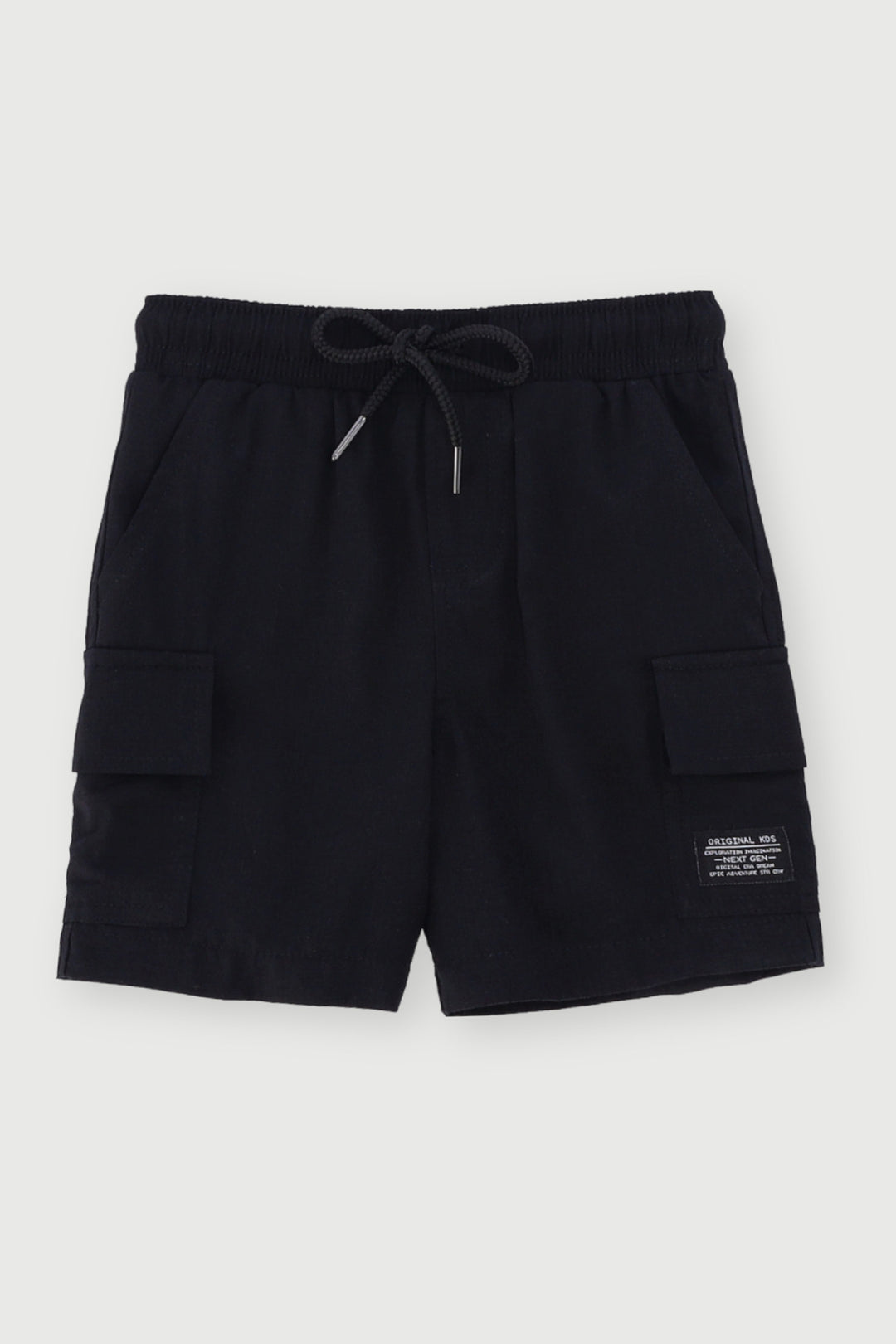 Pre-Boys Ripstop Cargo Shorts - Black