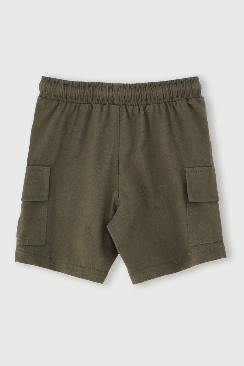Pre-Boys Ripstop Cargo Shorts - Olive