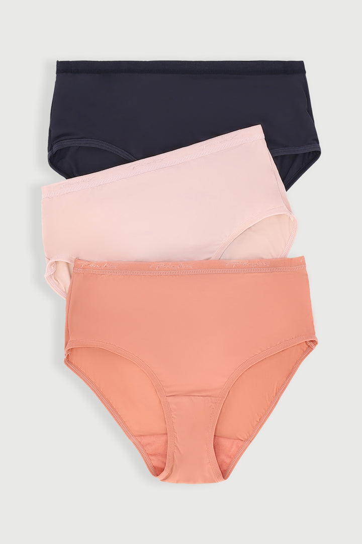 3 Pack Premium Panty Brief - Black/Sienna/Beige