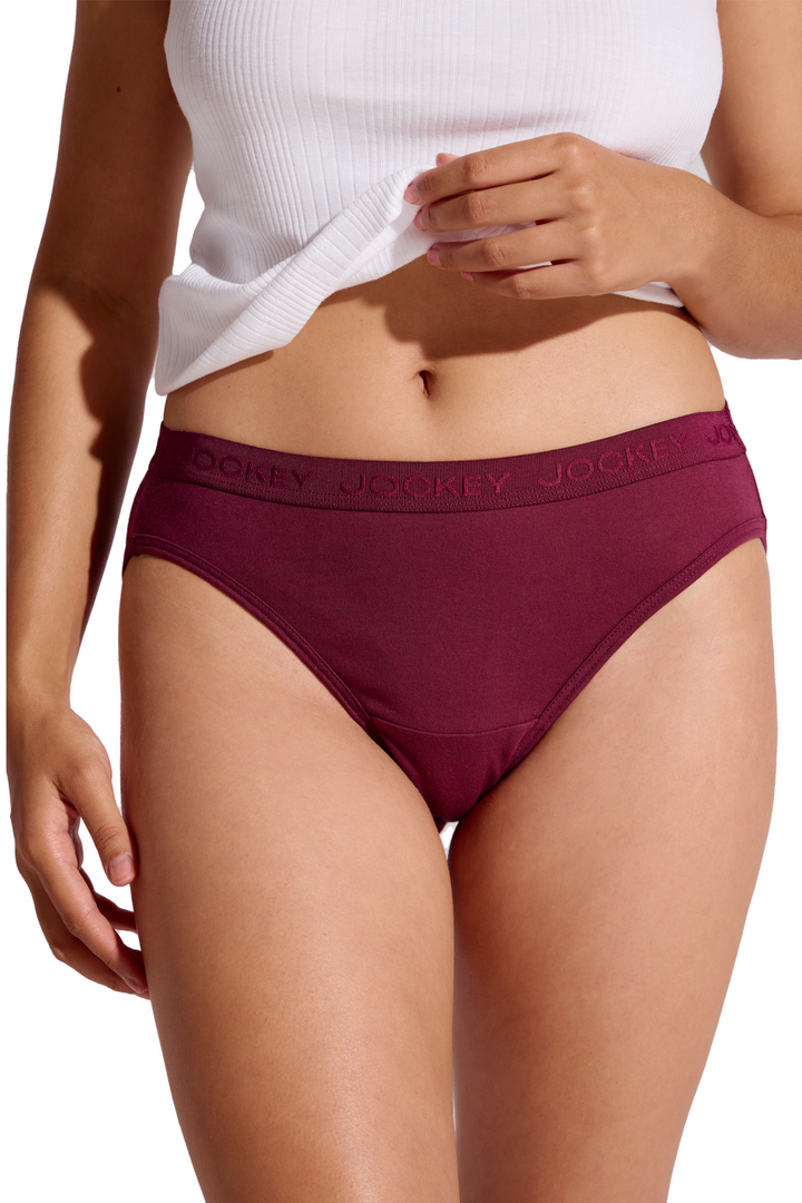 5 Pack Tonal Cotton Bikini Panties - Pink