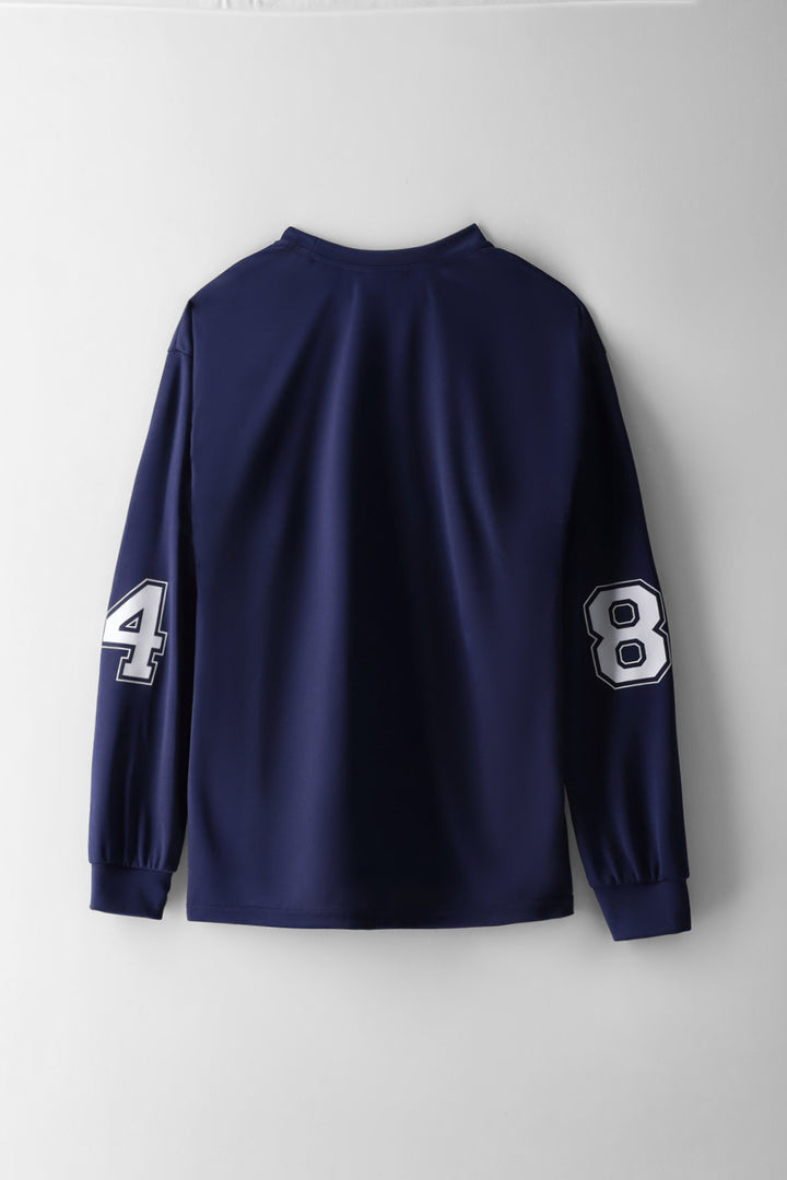 Girls Number Sports Jersey - Navy