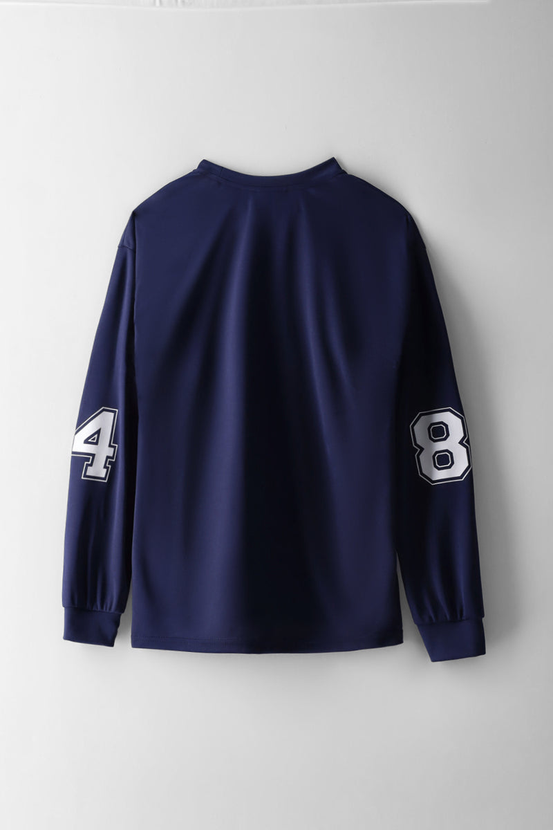 Girls Number Sports Jersey - Navy