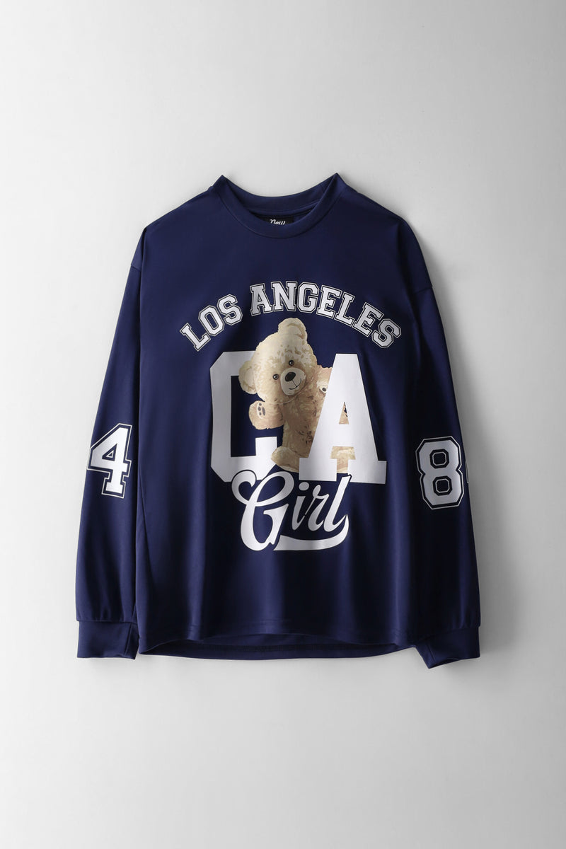 Girls Number Sports Jersey - Navy
