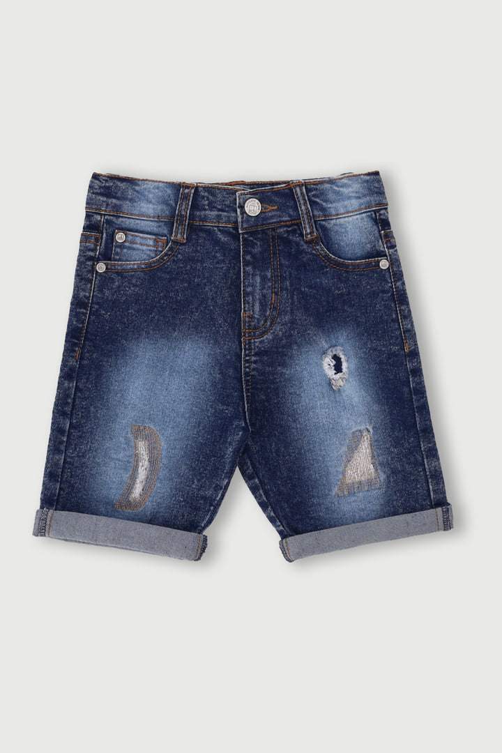 Pre-Boys Abraised Short - Dark Blue
