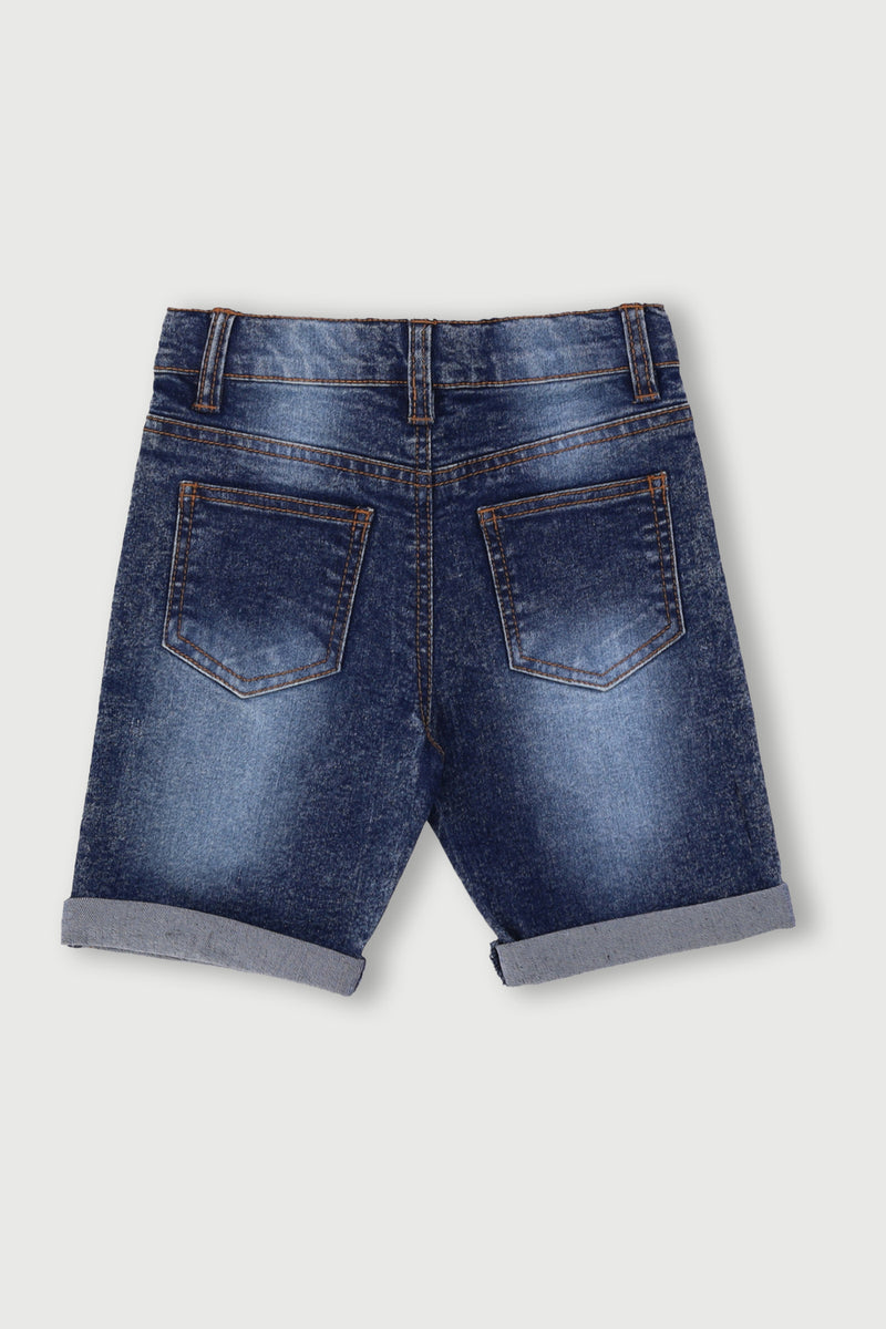 Pre-Boys Abraised Short - Dark Blue