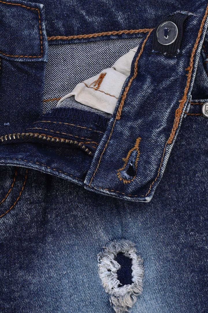 Pre-Boys Abraised Short - Dark Blue