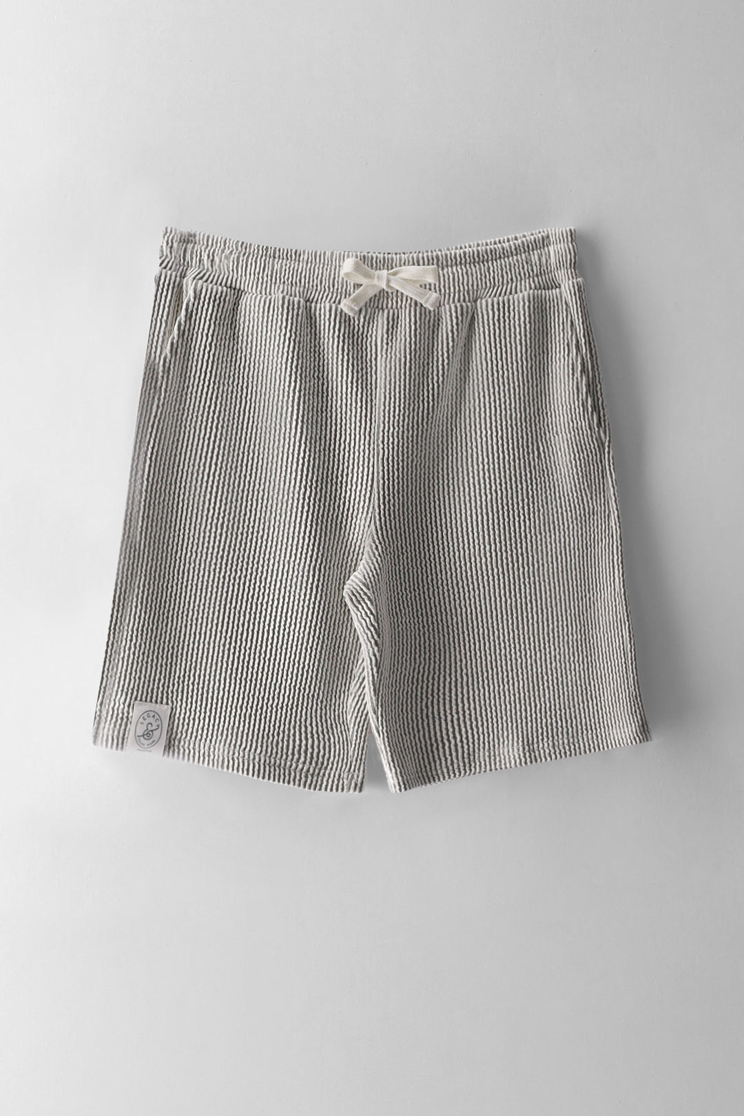 Boys Stripe Seersucker Shorts - Multi/Sage