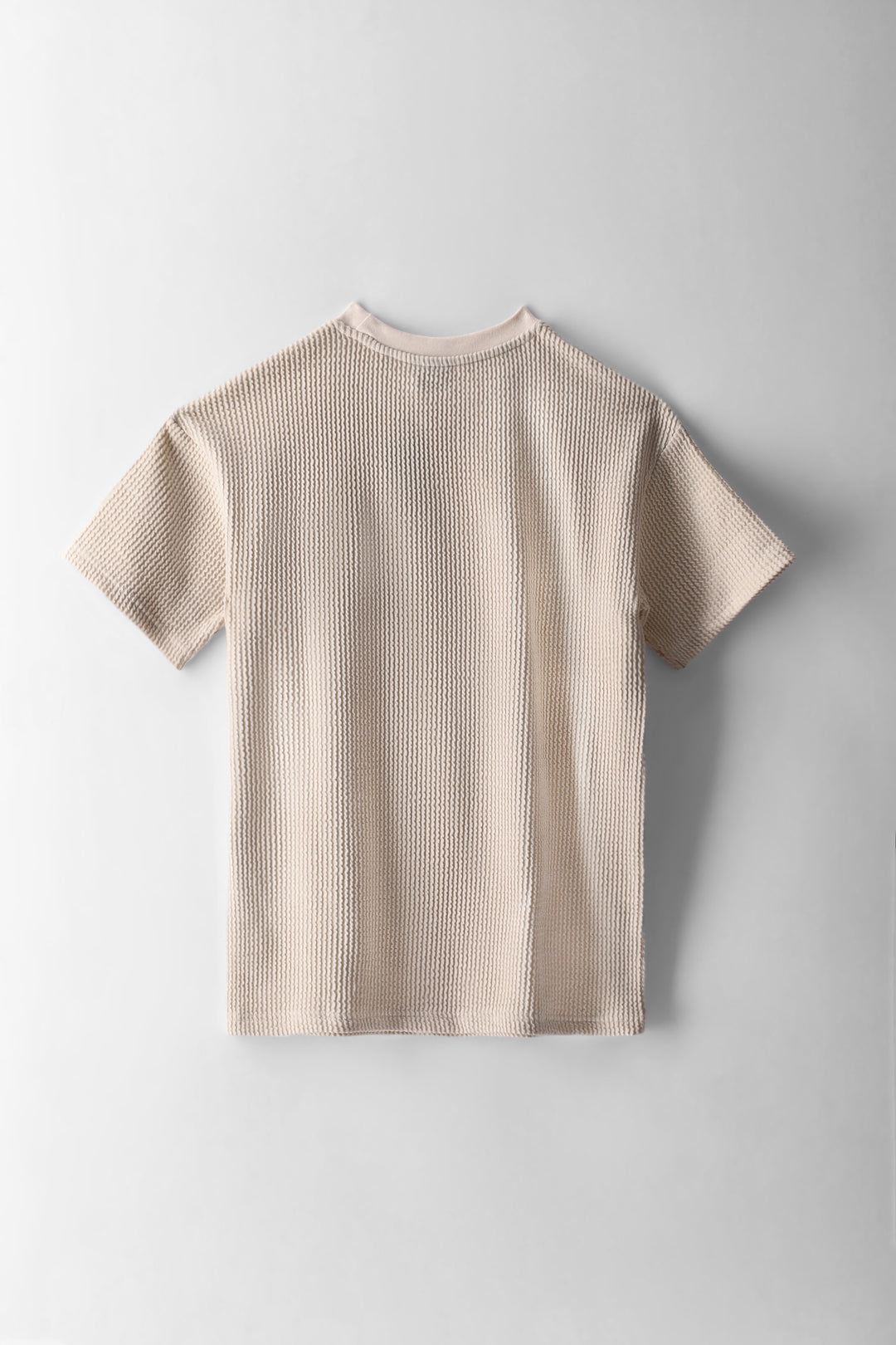 Boys Seersucker Oversized T-Shirt - Stone