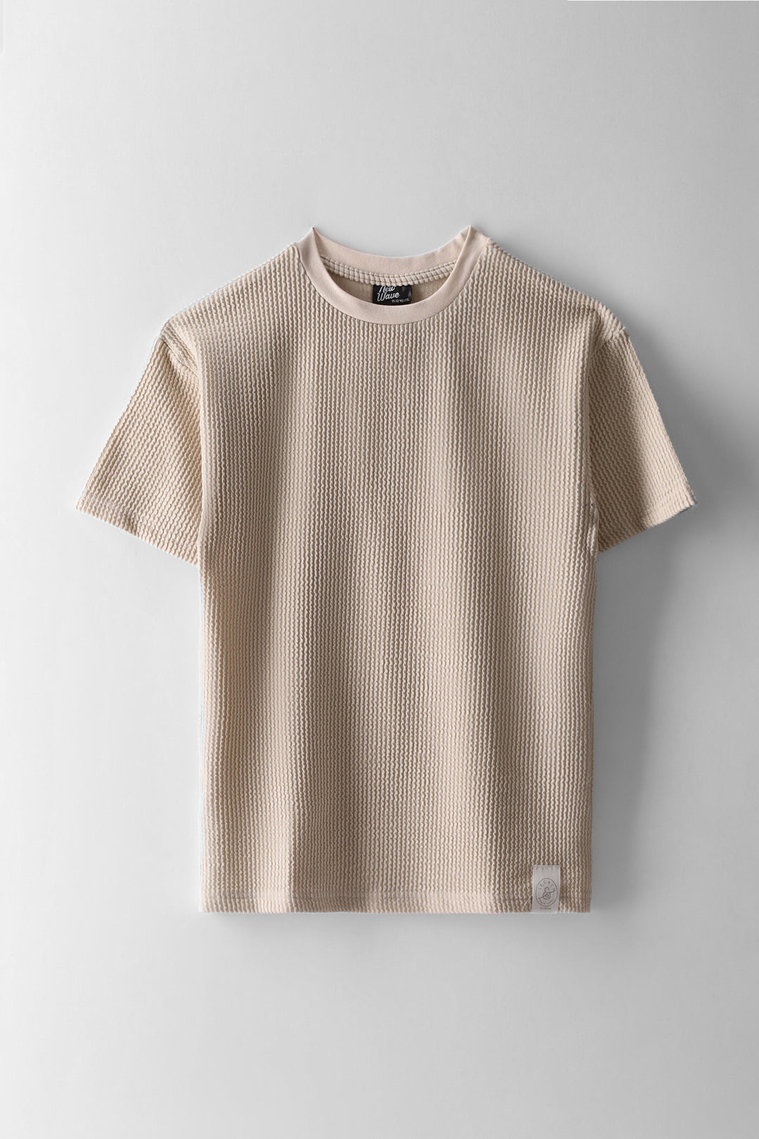 Boys Seersucker Oversized T-Shirt - Stone