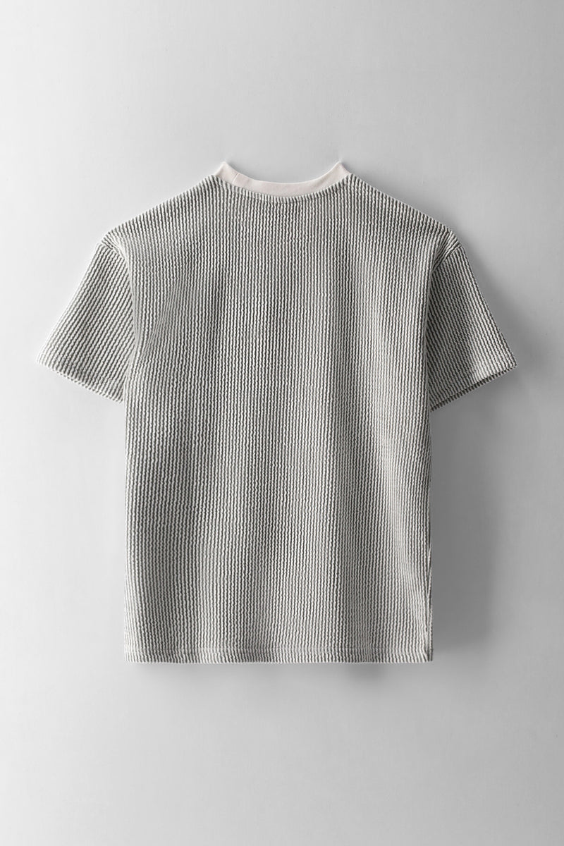 Boys Stripe Seersucker Oversized T-Shirt - Multi/Sage