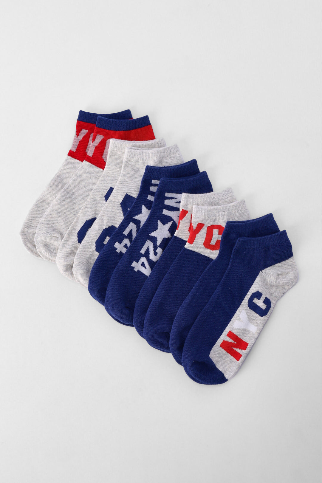 Boys 5 Pack Low Cut Socks - Multi