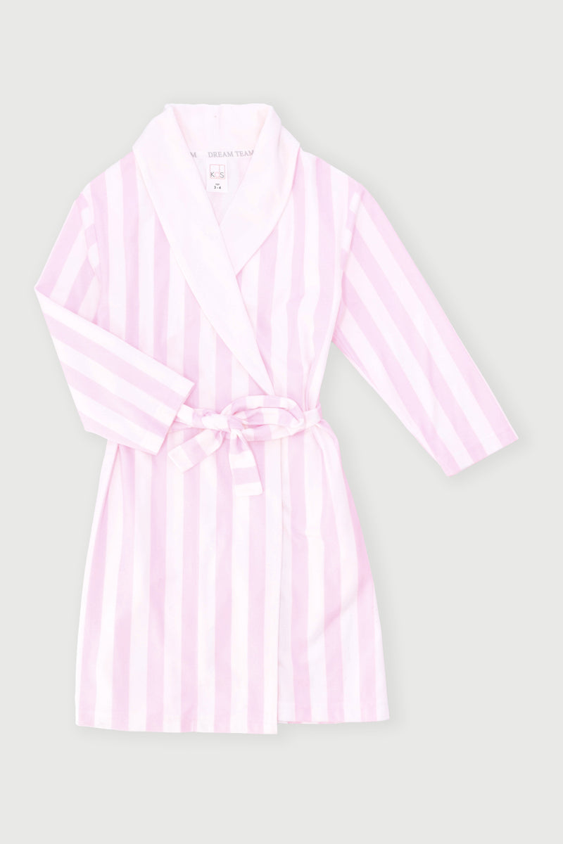 Pre-Girls Stripe Flannel Gown - Pink