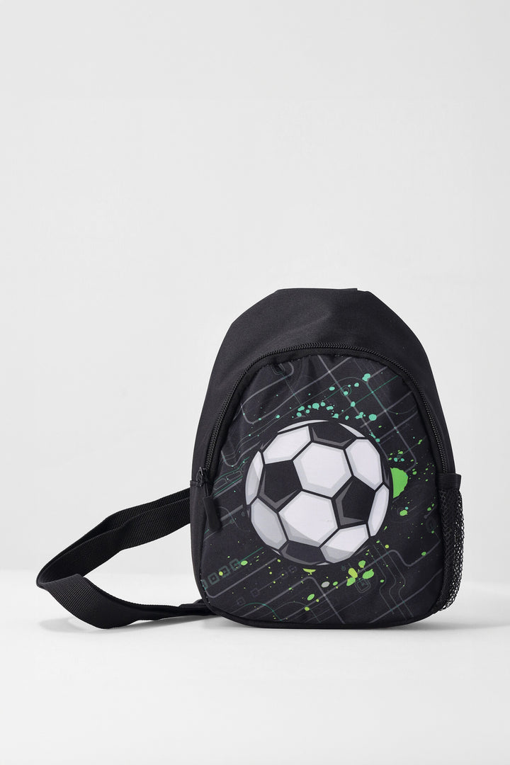 Pre-Boys Soccer Crossbody Bag - Black