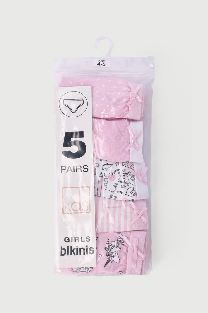 Pre-Girls 5 Pack Unicorn Panties - Pink