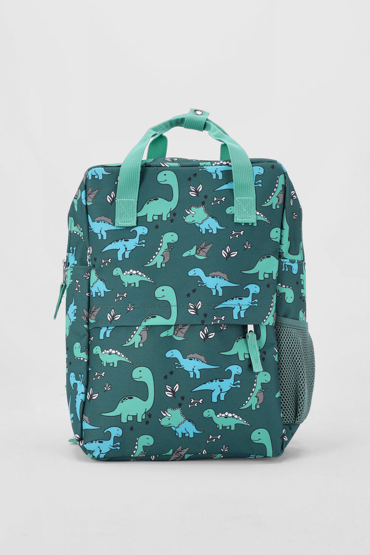 Pre-Boys Dino Print Backpack - Green