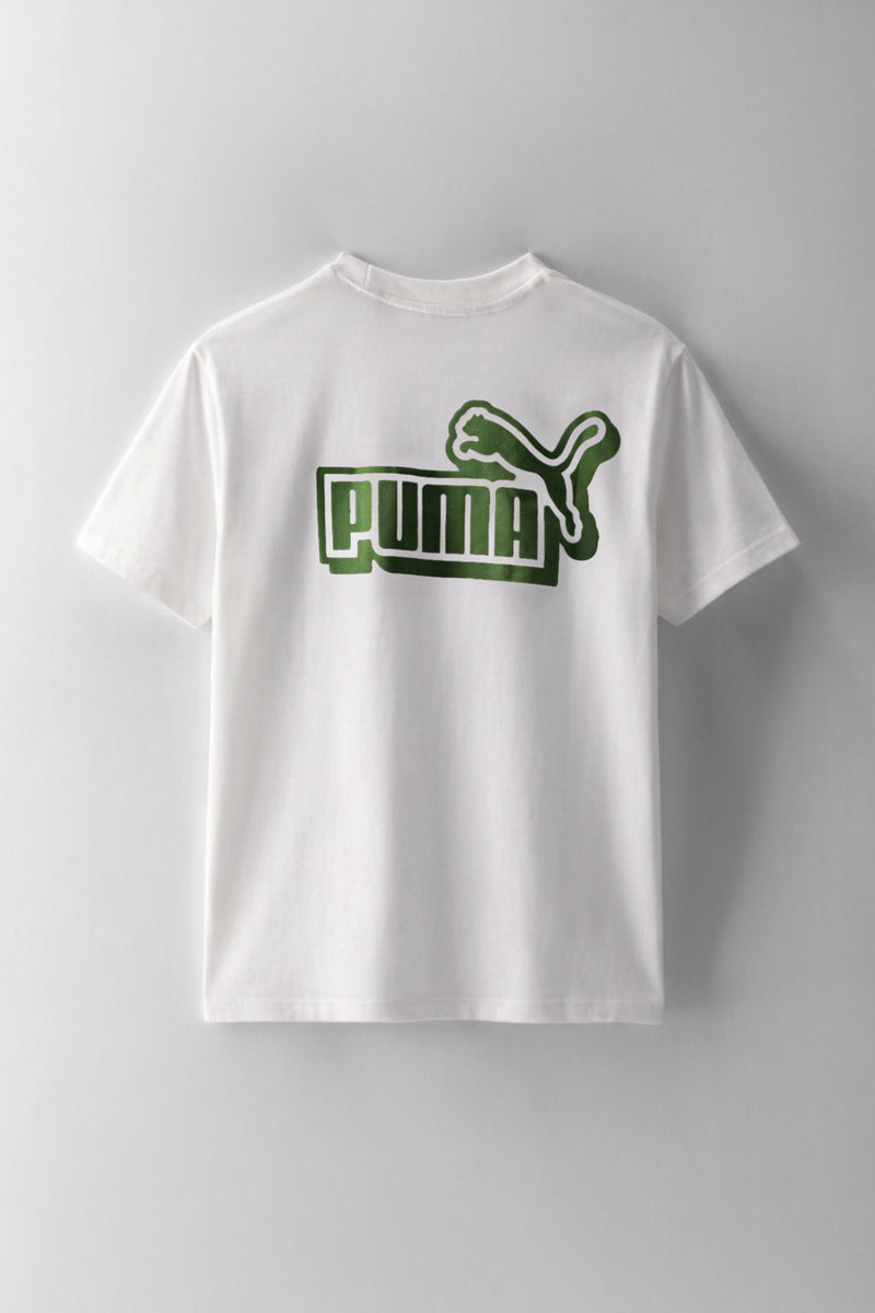 Boys Essential Logo Lab Relaxed Back Graphic Tee - White