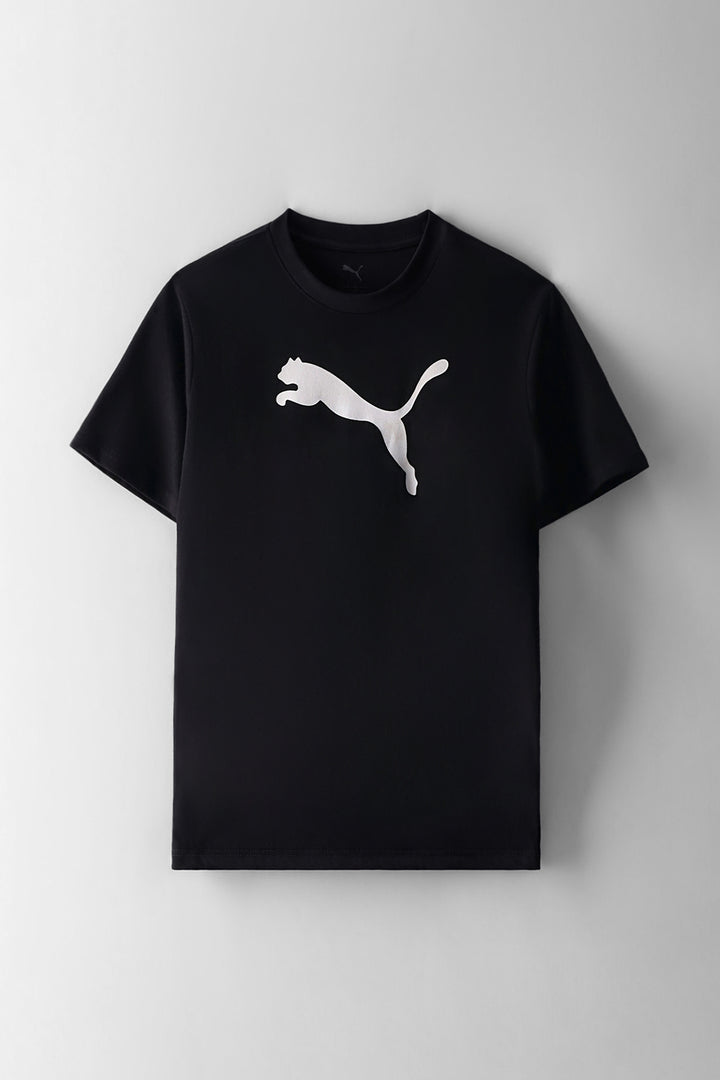 Boys Essential Cat Logo Tee - Black