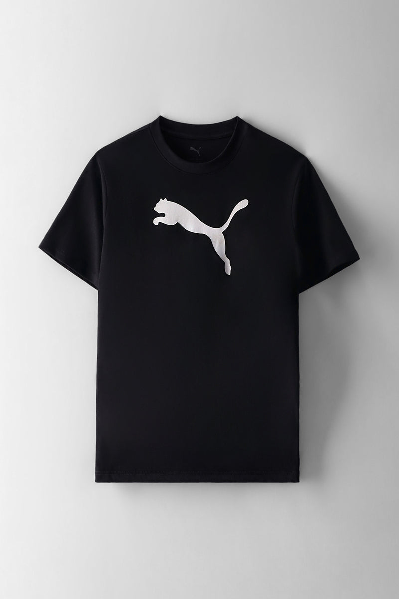 Boys Essential Cat Logo Tee - Black