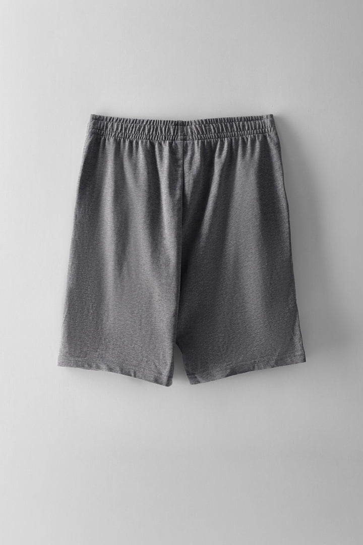 Boys Essential No. 1 Logo Jersey Shorts - Grey Melange