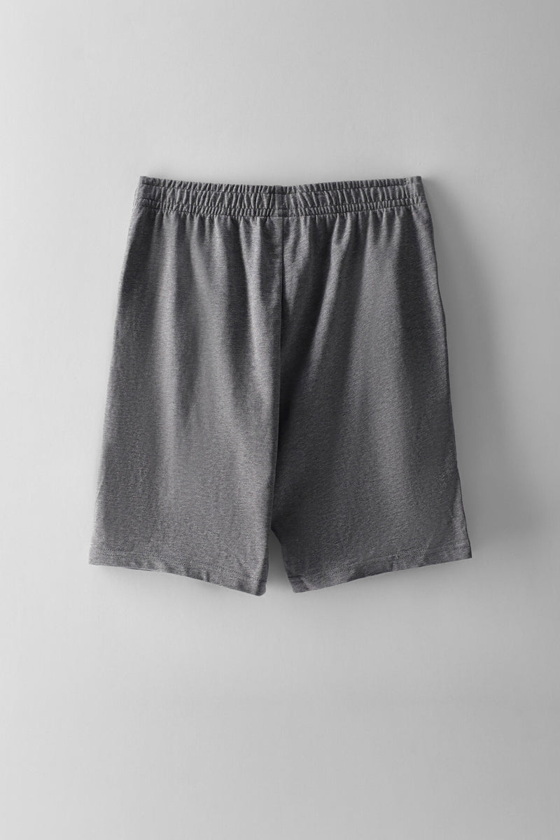 Boys Essential No. 1 Logo Jersey Shorts - Grey Melange