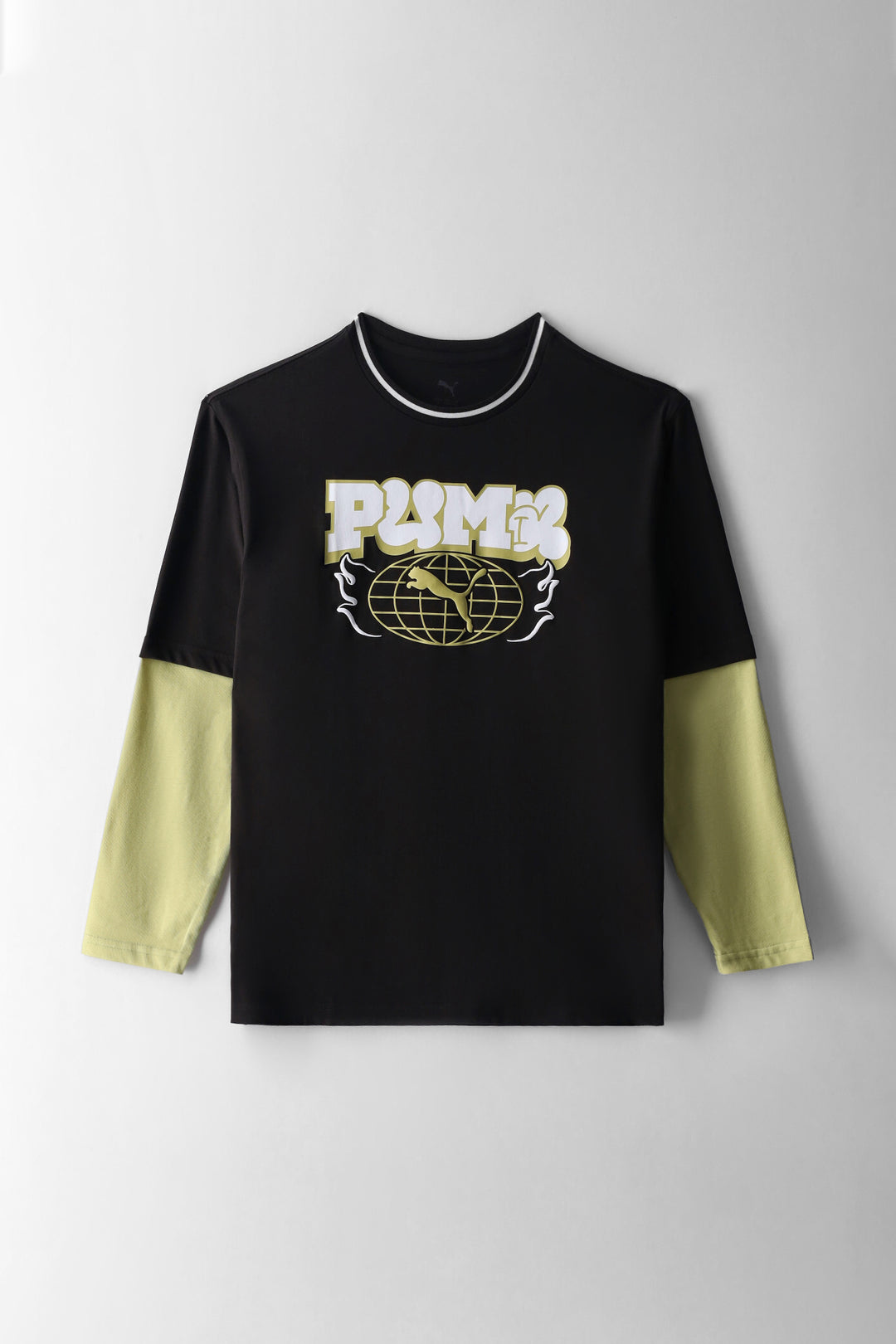Boys Mid 90s Relaxed Layered Long Sleeve Tee - Black