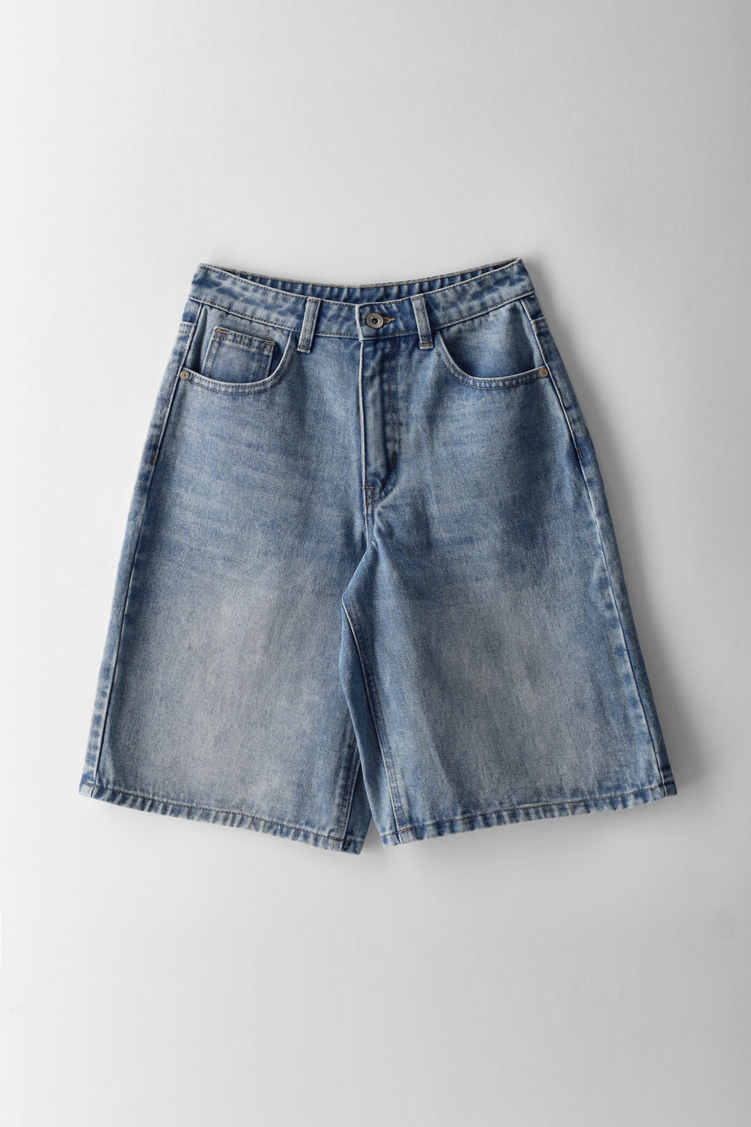 Girls Denim Jort - Mid Blue