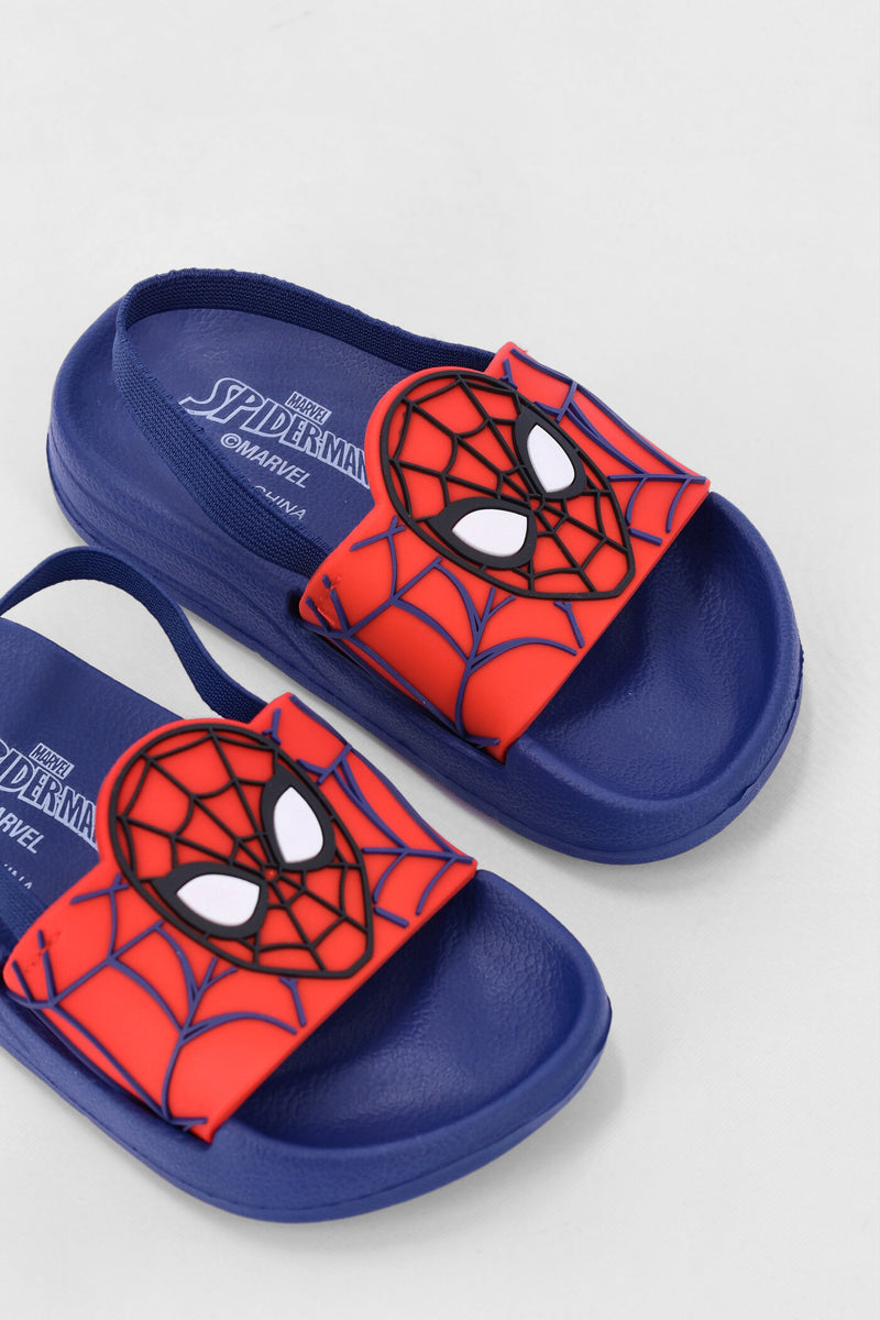 Pre-Boys Spiderman Pool Slide - Navy