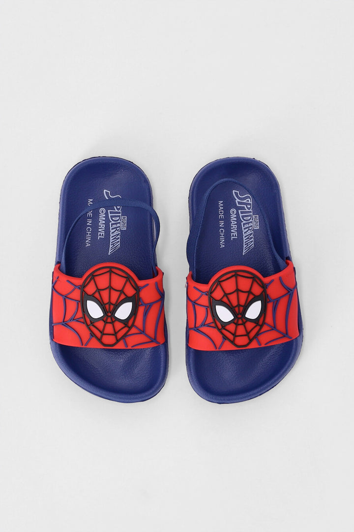 Pre-Boys Spiderman Pool Slide - Navy