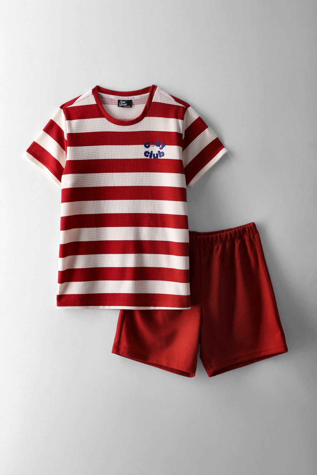 Boys Waffle Stripe Short Sleep Set - Multi