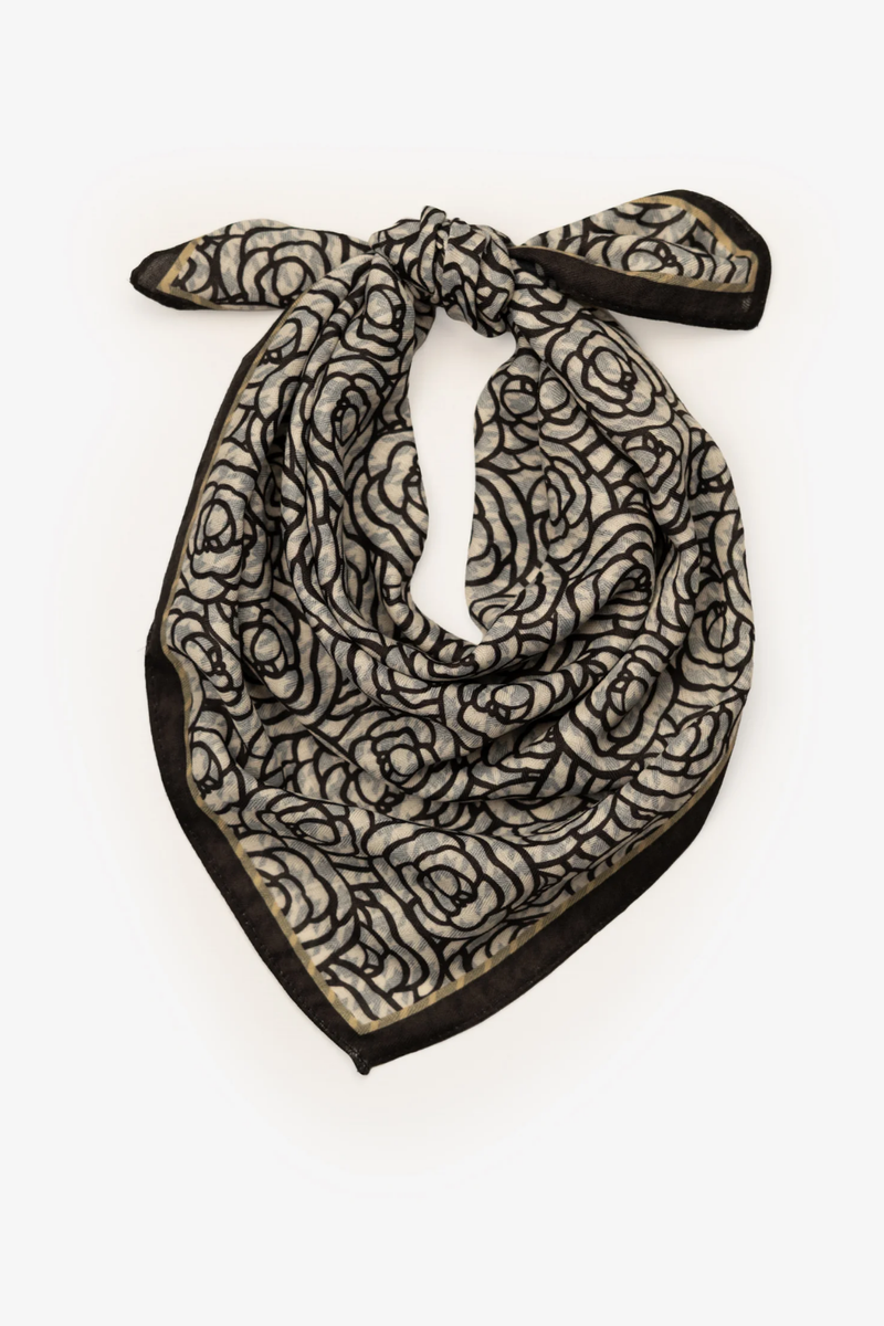 Rose Weave Neckerchief - Black
