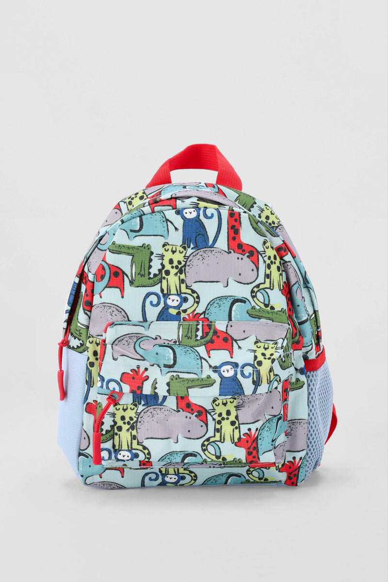 Pre-Boys Wildlife Print Backpack - Multi