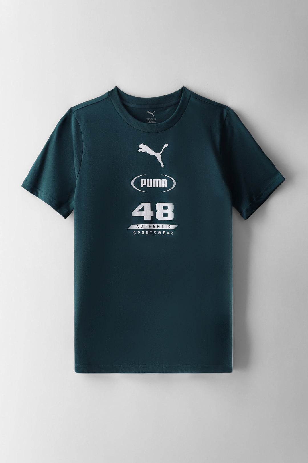 Boys 48 Logo Tee - Dark Green