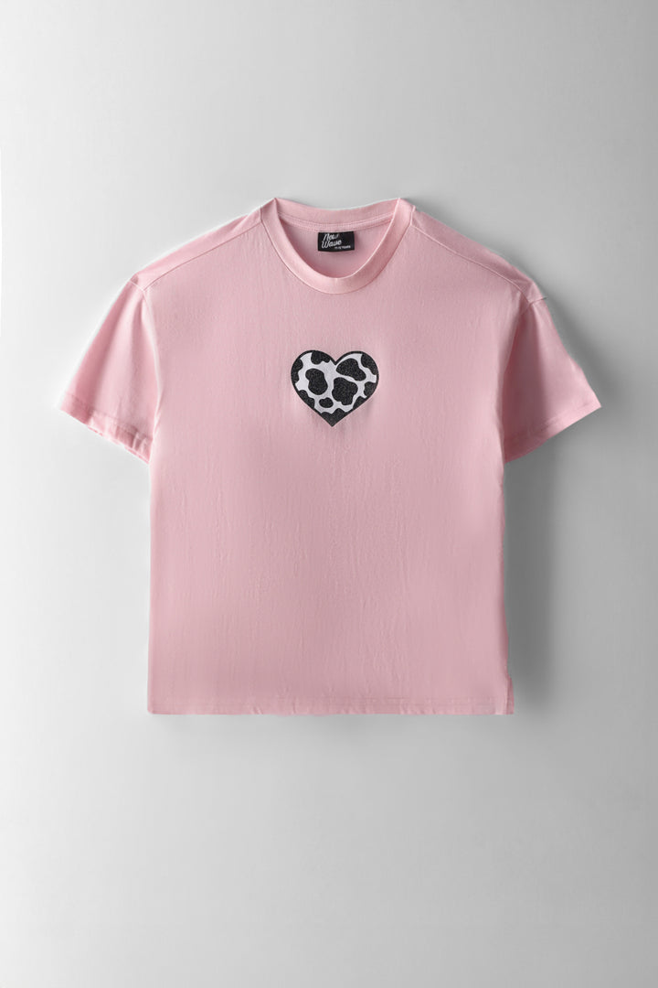 Girls Regular Basic Tee - Pink