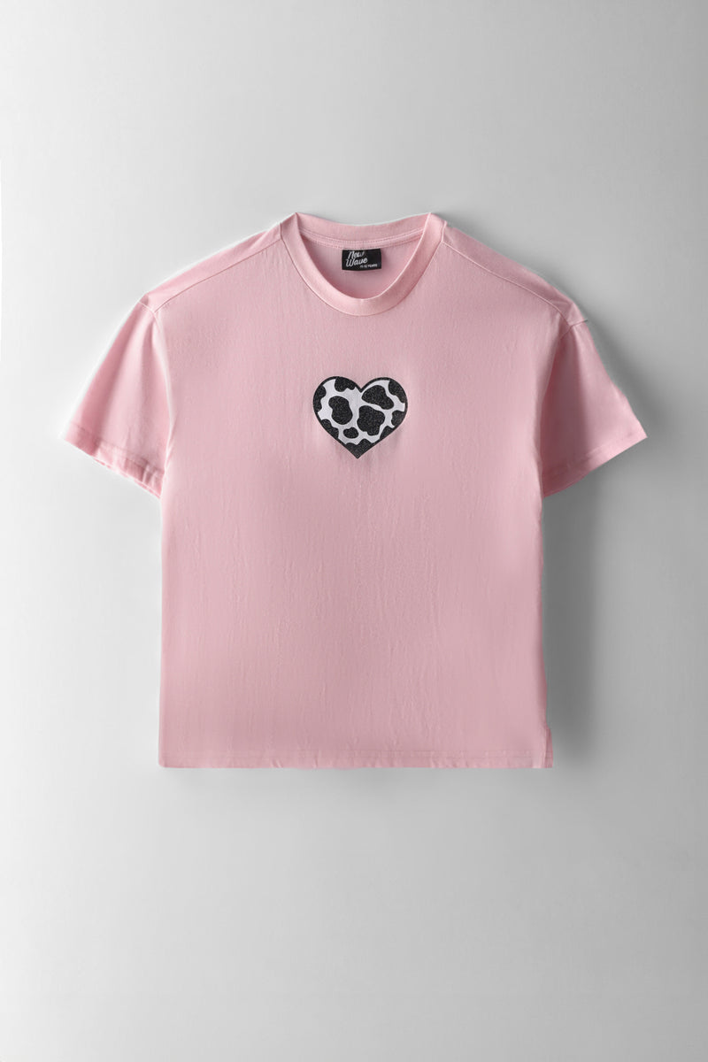 Girls Regular Basic Tee - Pink