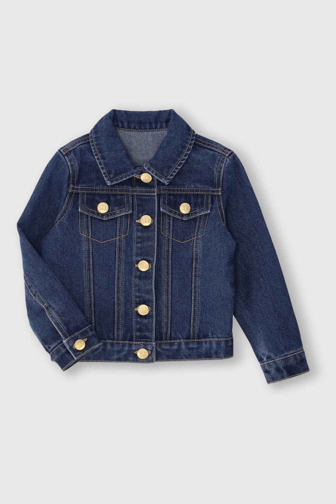 Pre-Girls Bow Detail Denim Jacket - Mid Blue