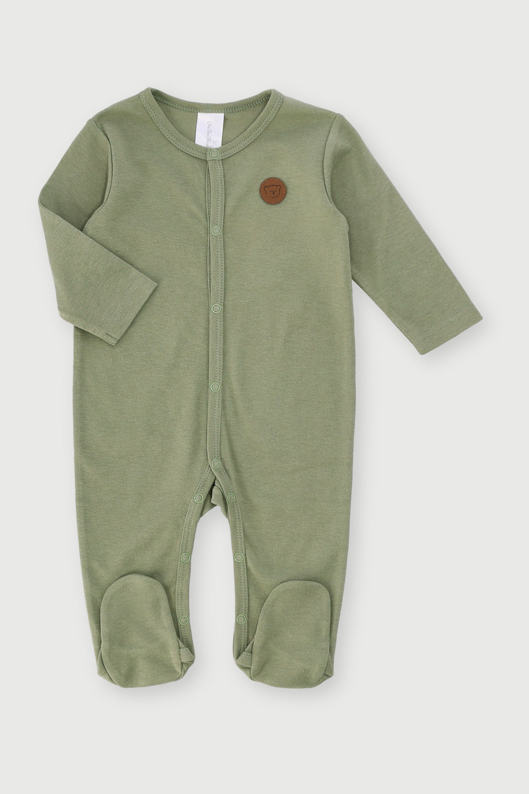 Baby Boys Basic Pocket Romper - Light Fatigue