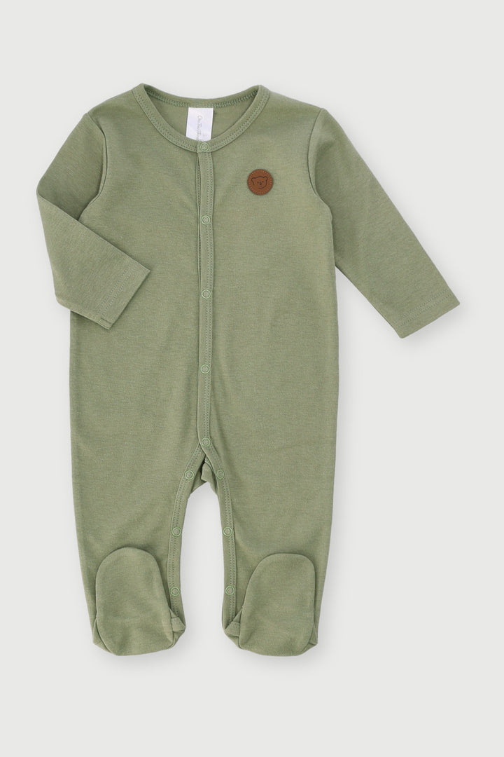 Baby Boys Basic Pocket Romper - Light Fatigue