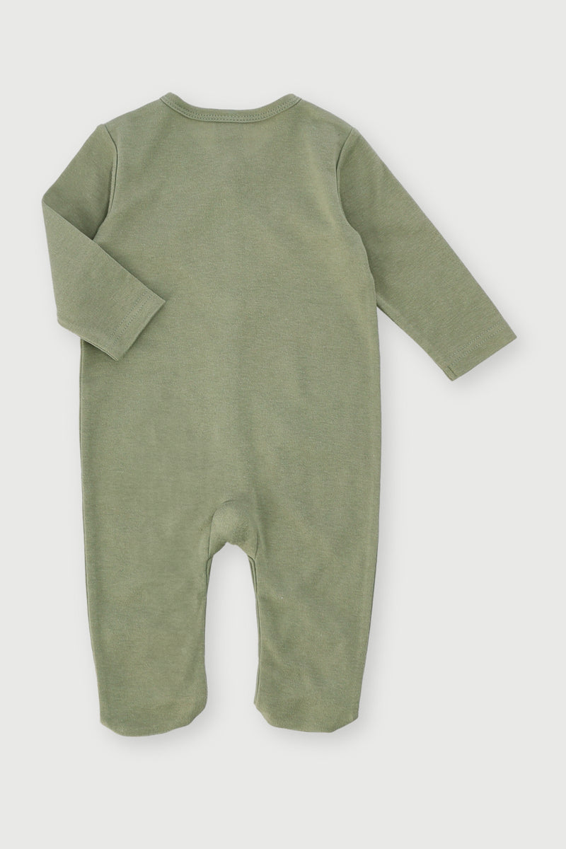 Baby Boys Basic Pocket Romper - Light Fatigue