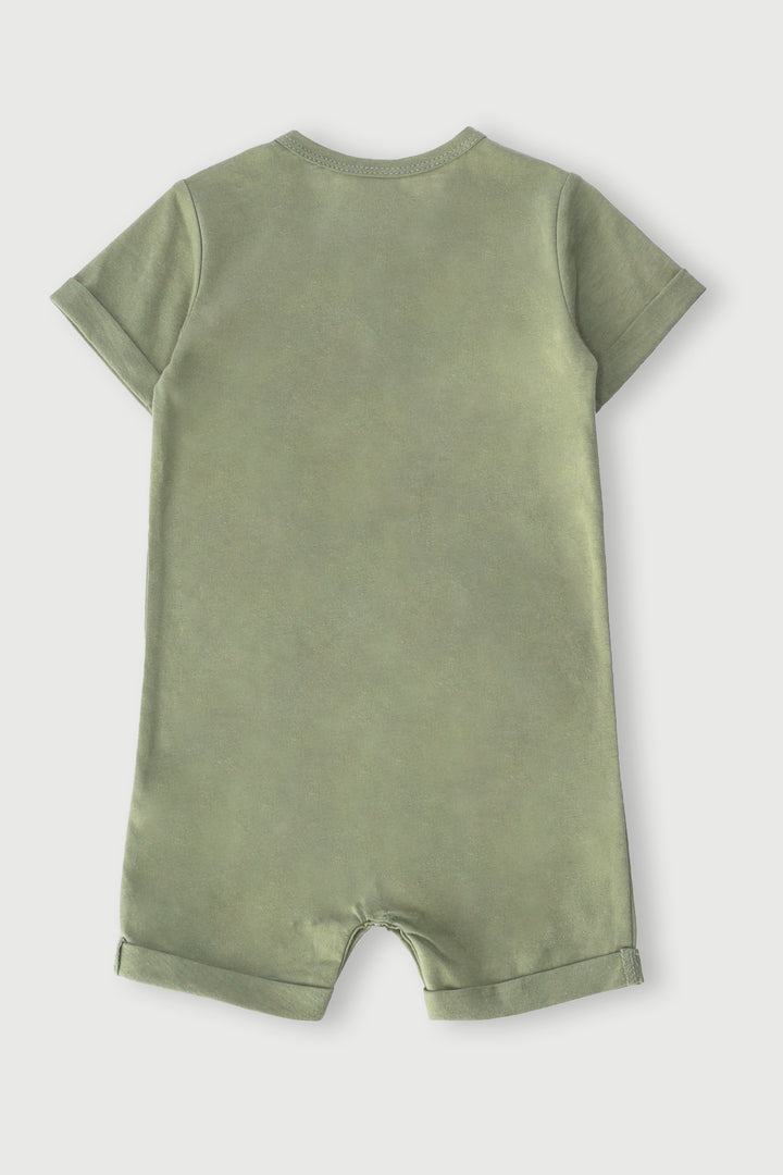Baby Boys Basic Pocket Romper - Light Fatigue