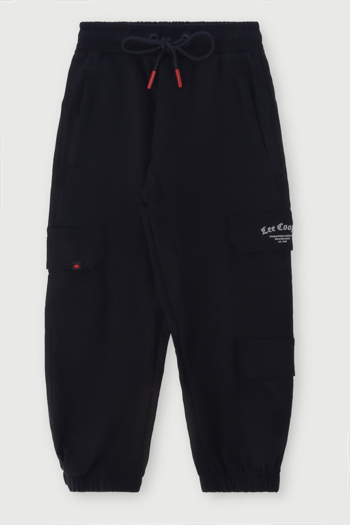 Pre-Boys Nylon Cargo Pants - Black